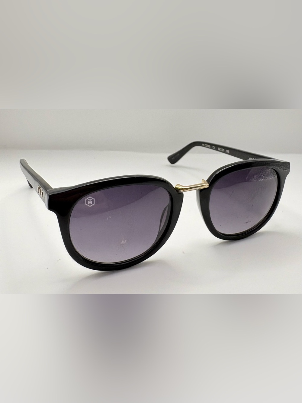 Taylor Morris Vredefort Black Oval Sunglasses Frames Only